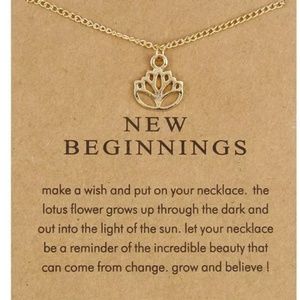 LOTUS FLOWER PENDANT NECKLACE